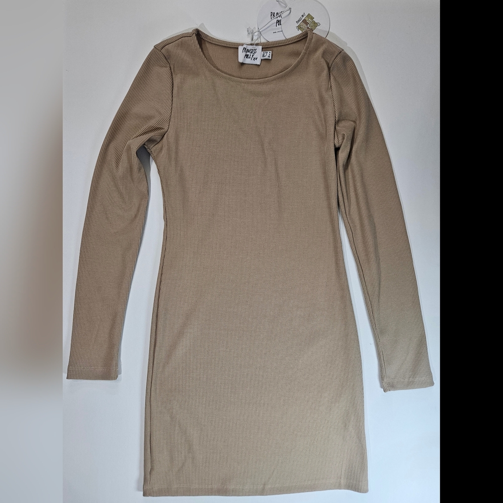 NWT Princess Polly Bodycon Mini Dress‎ Womens Size 4 Tan